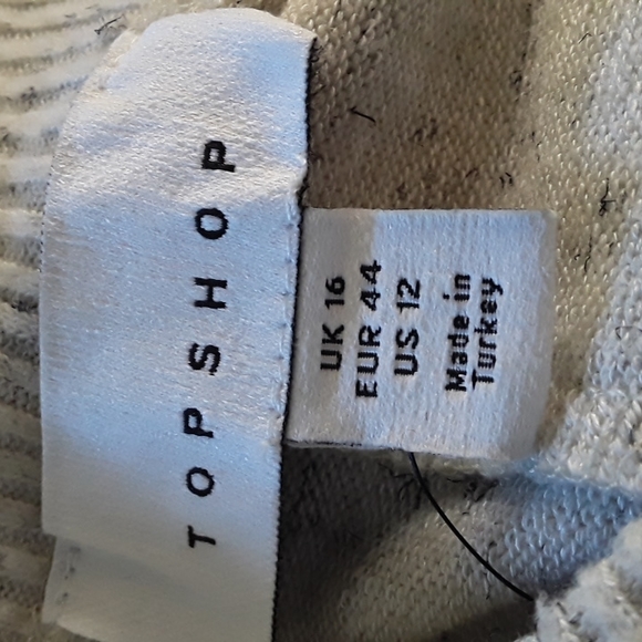 NWT Topshop Sweatshirt Mini Dress in Oatmeal 12 - Picture 14 of 16